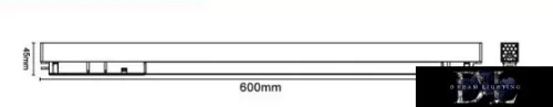 UNIVERSO Magnetická lineární lampa pro montáž na kolejnici DC:48V 24W 1800LM 3000K RA90 IP20 600x45x24mm Černá