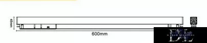 UNIVERSO Magnetická lineární lampa pro montáž na kolejnici DC:48V 24W 1800LM 4000K RA90 IP20 600x45x24mm Černá