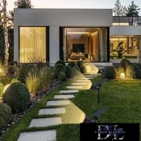   Solární lampa UNIVERSO, lze zapíchnout do trávy 3,7 V-2000 mAH 5,5 V-3 W 200 lm 3000 k IP65 černá