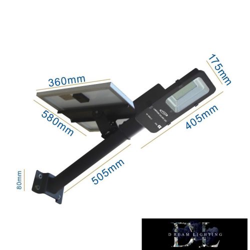 UNIVERSO Solární bodové světlo 3,2 V-30 AH 2000 lm 6500 k-7000 k IP65 černé 910 x 580 x 175 mm