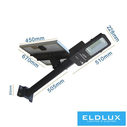 UNIVERSO Solární bodové světlo 3,2 V-50 AH 3000 lm 6500 k-7000 k IP65 černé 1015 x 670 x 228 mm