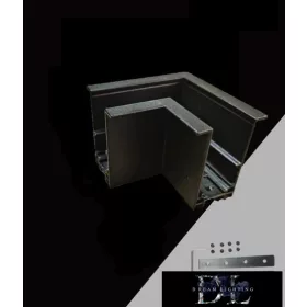   UNIVERSO Magnetický rohový spoj pro kolejnice 65x65x50mm Černý