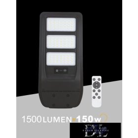   UNIVERSO Solární pouliční lampa 3,2 V-10 AH 1500 lm 4000 k IP65 černá 502 x 237 x 43 mm