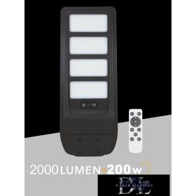   UNIVERSO Solární pouliční lampa 3,2 V-15 AH 2000 lm 4000 k IP65 černá 602 x 237 x 43 mm