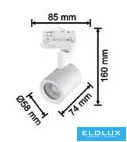 UNIVERSO Třífázový kolejnicový reflektor 1xGU10 Max.35w IP20 Bílý 5 let