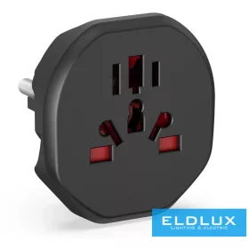   ELDLUX Cestovní adaptér (světový na evropský) 230 V/10 A/2300 W