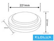 UNIVERSO Stropní svítidlo 23 W 3450 lm CCT.kap ∅221×44 mm černá