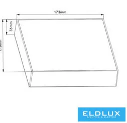 UNIVERSO Čtvercový venkovní LED panel 22 W 2000 lm CCT/kapacita 120° IP20 Bílá 173 x 173 x 36 mm