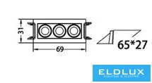 UNIVERSO zapuštěné bodové svítidlo 6 W 360 lm 6000 K 24° IP20 69 x 31 mm bílé