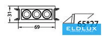 UNIVERSO zapuštěné bodové svítidlo 11 W 864 lm 4000 K 24° IP20 132 x 31 mm černá/zlatá