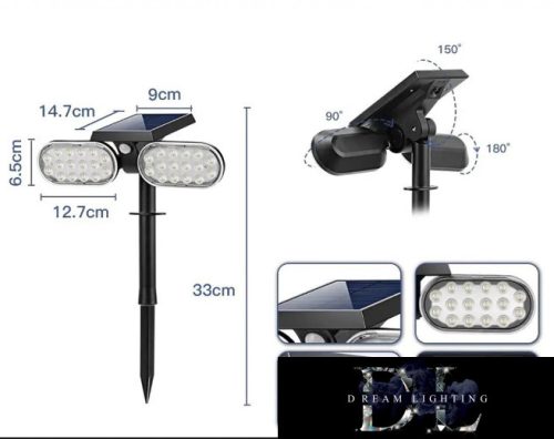 UNIVERSO Solární lampa PIR 5V 2w 200lm 6500k IP65 černá