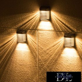   UNIVERSO Solární nástěnná lampa 5V 0,3W 30lm 3000k IP65 černá 120x120x90mm