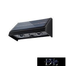 UNIVERSO Solární nástěnná lampa 5V 0,8W 30lm 6500k IP65 černá 142x80x73mm