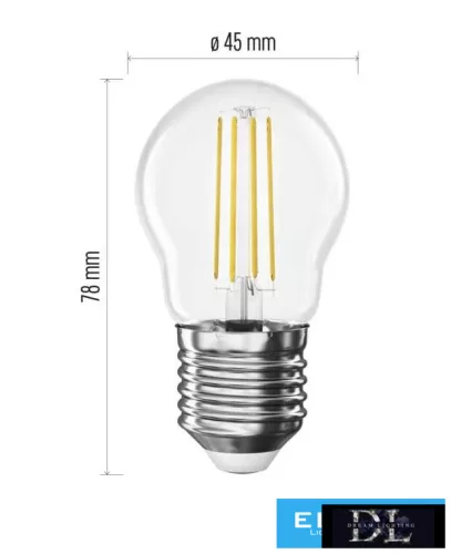 EMOS LED žárovka Filament Mini Globe / E27 / 1,8 W (25 W) / 250 lm / Teplá bílá