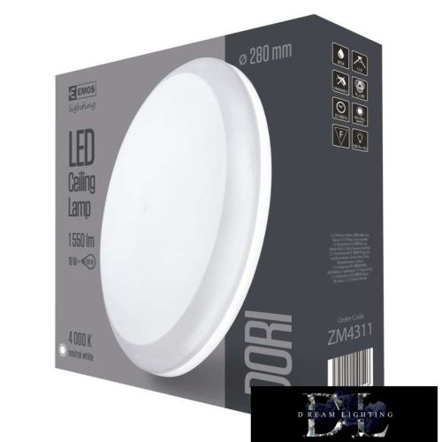 EMOS DORI LED lampa kruhová 18W 1550lm NW IP54 bílá