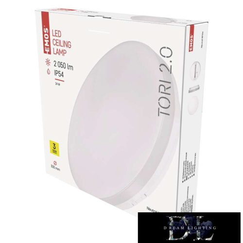 EMOS TORI LED lampa kruhová 24W 2050lm NW IP54 bílá