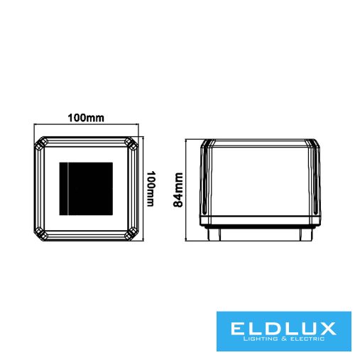 UNIVERSO Solární sloupové svítidlo 3,2 V-1 Ah 5 V-0,8 W 60 lm CCT.kap IP65 Černá 100 x 100 x 84 mm